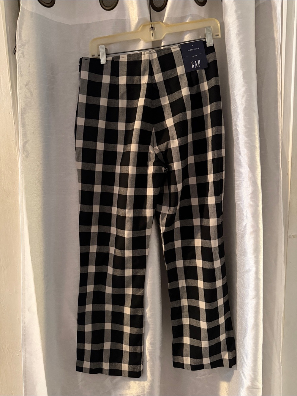 GAP Black & White Plaid Chinos